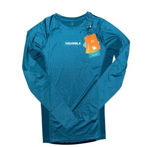 YoungLA Teal CompresssionxLong Sleeve Top Size: Small fits like XS NWT